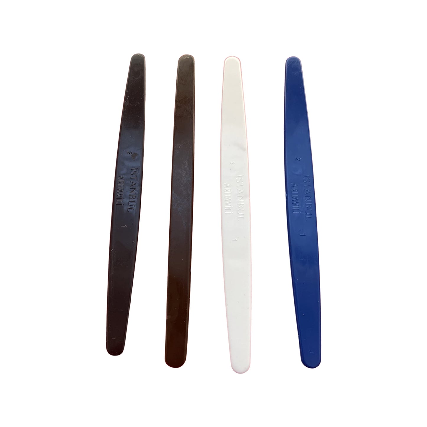 Set of five soft flexible rishas for oud players in three available colors