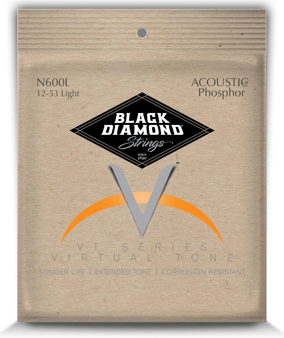 Natural phosphor bronze acoustic guitar strings with a high carbon steel core.