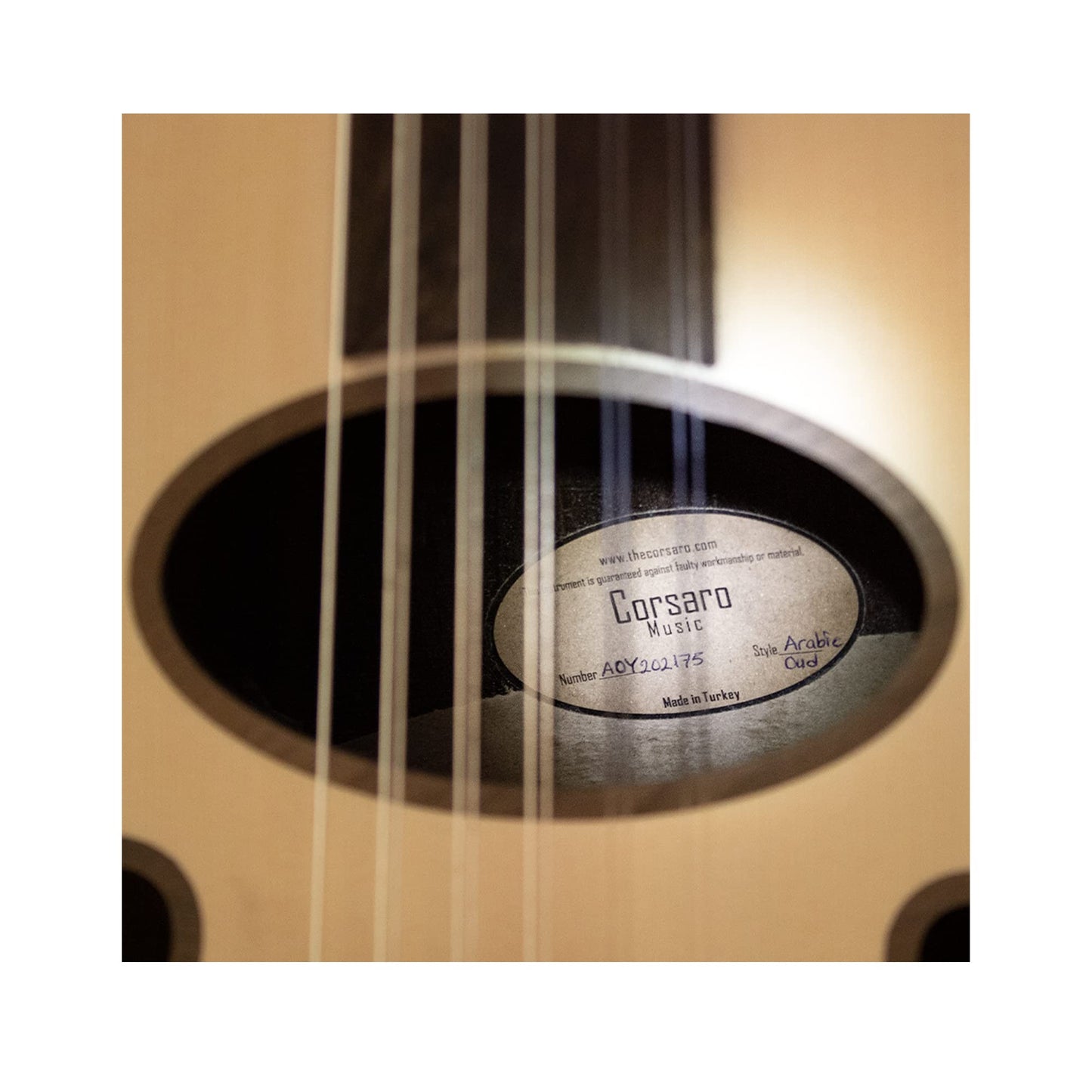 Corsaro Music® 11 String Acoustic Mahogany Arabian Oud + Gigbag + celluloid picks+ Nubuck pick Wallet + LaBella OU80-A String Set