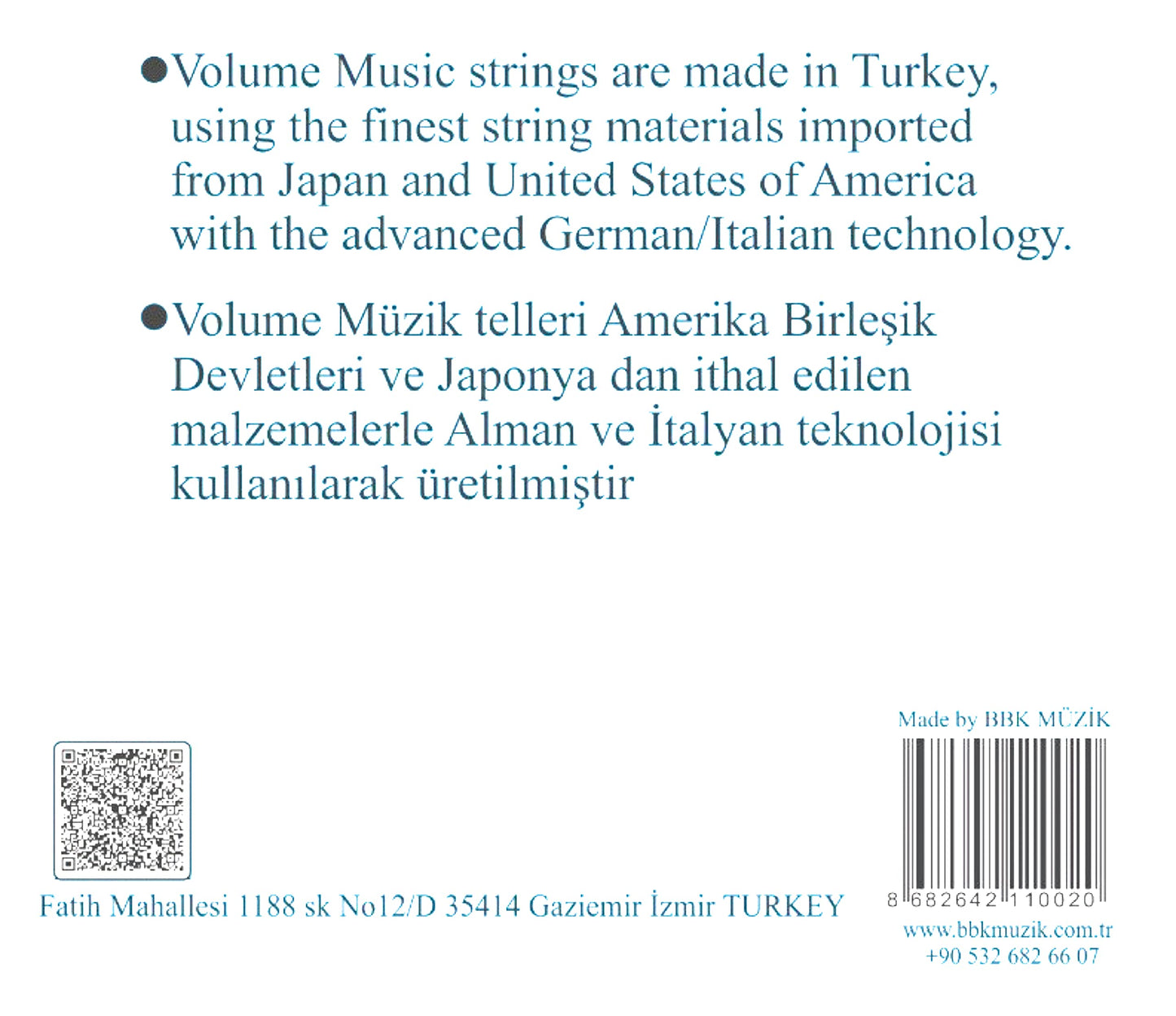 Volume Baglama Strings