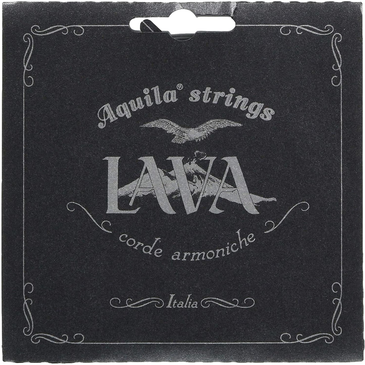Aquila AQ U LS 119U tenor ukulele set with 8 grey-black strings and mother-of-pearl shimmer