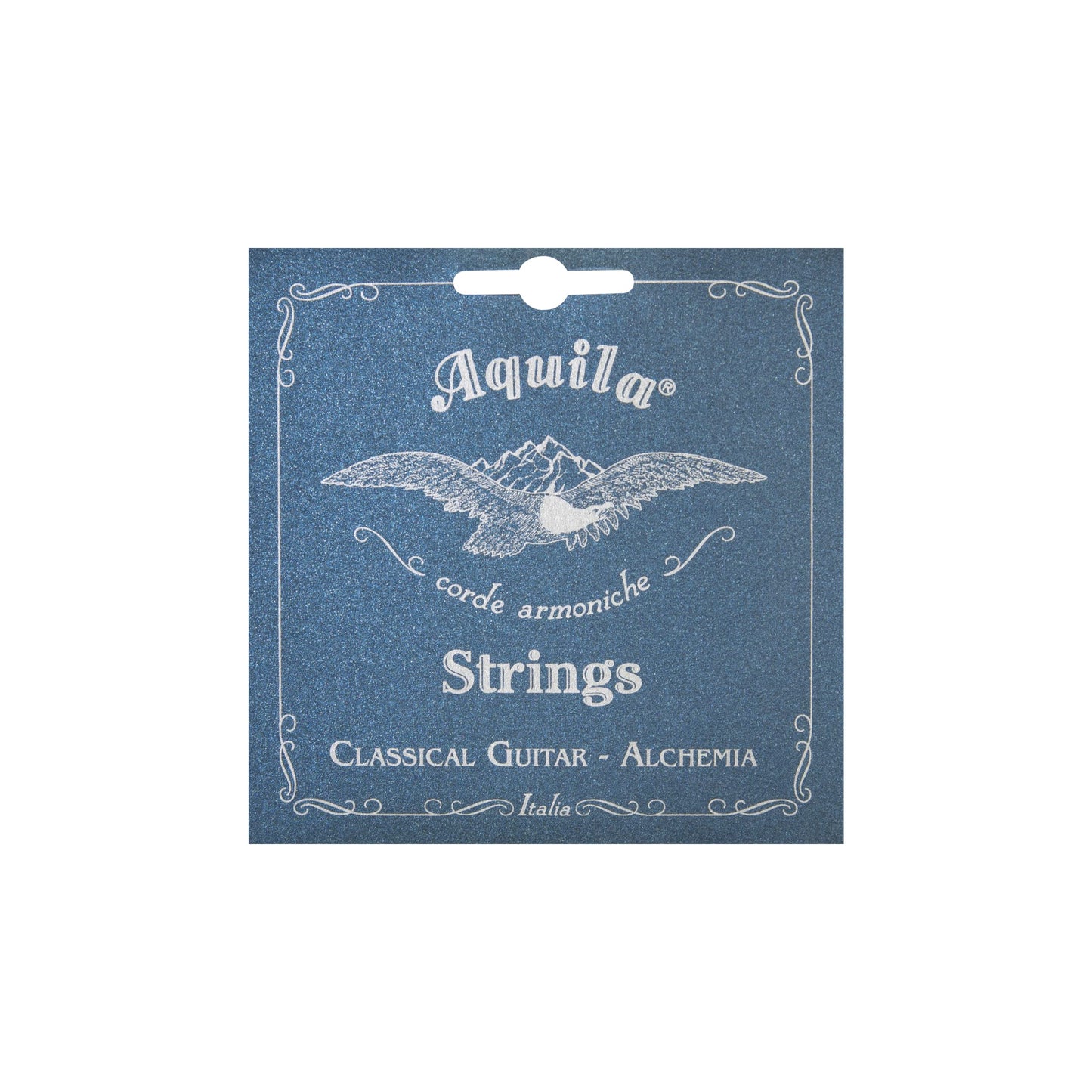 Aquila Alchemia Classical Guitar Strings 140C with clear, smooth treble and silvered copper basses.