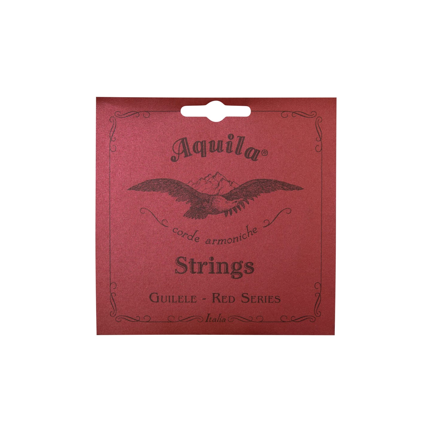 Aquila Reds acoustic guitar strings in natural color with aecGDA A tuning, model 133c