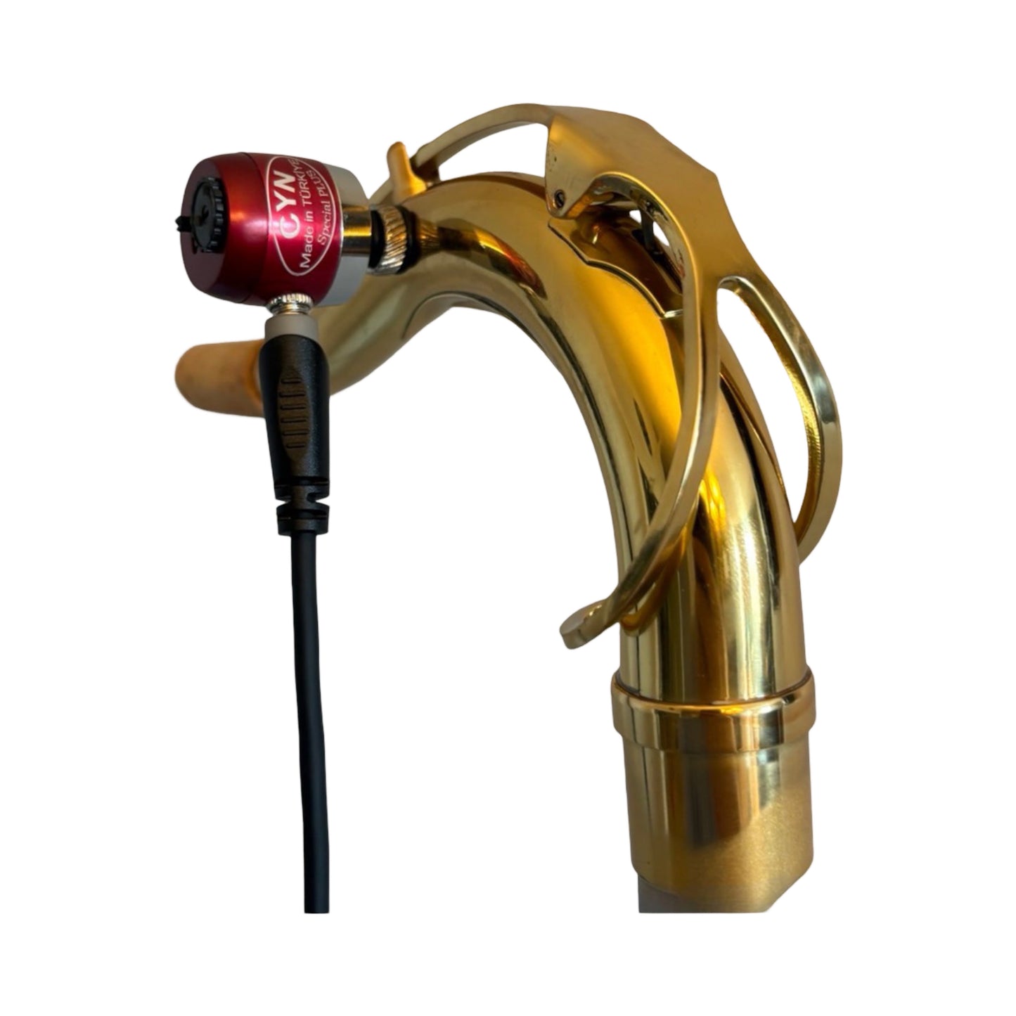 Tenor Sax Neck built-in mic port - compatible with CYN mics