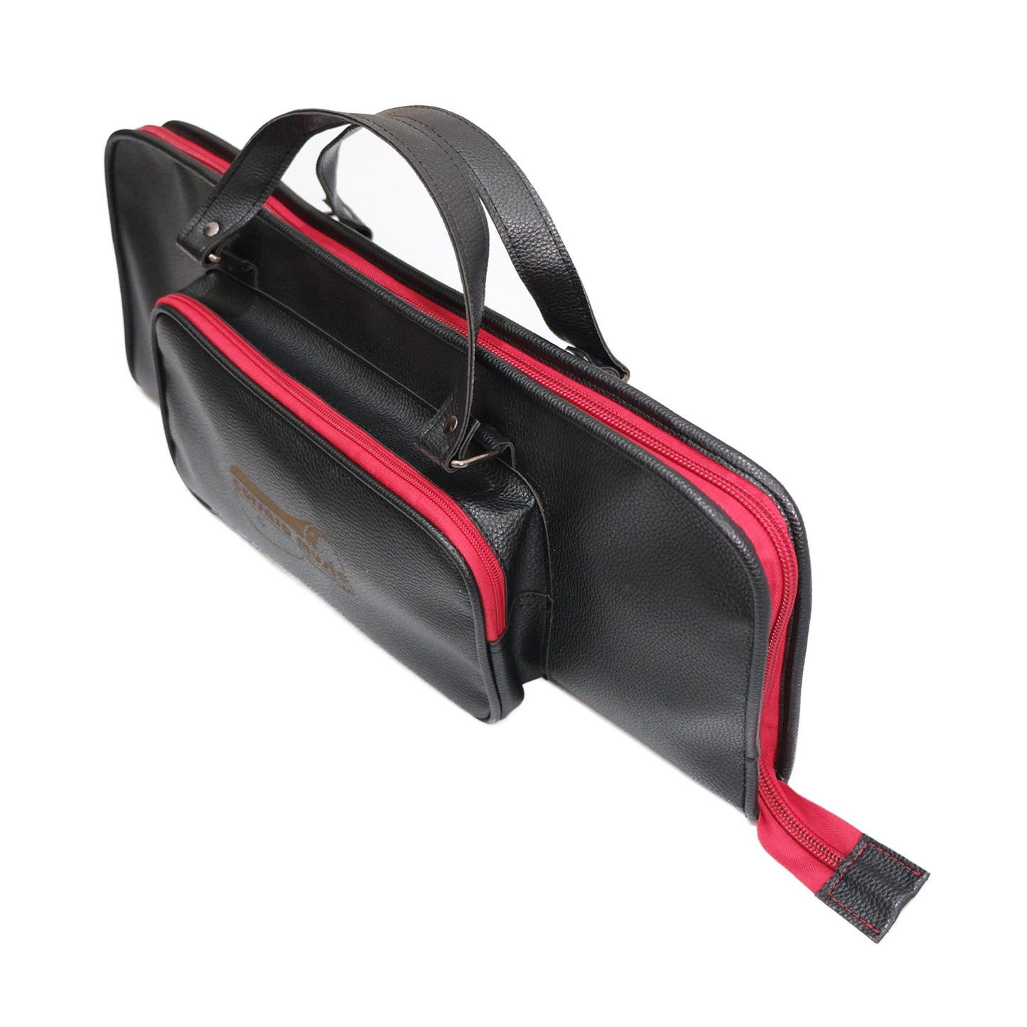 Black Corsaro Music drumstick bag with shoulder strap, zippered closure, and accessory pockets
