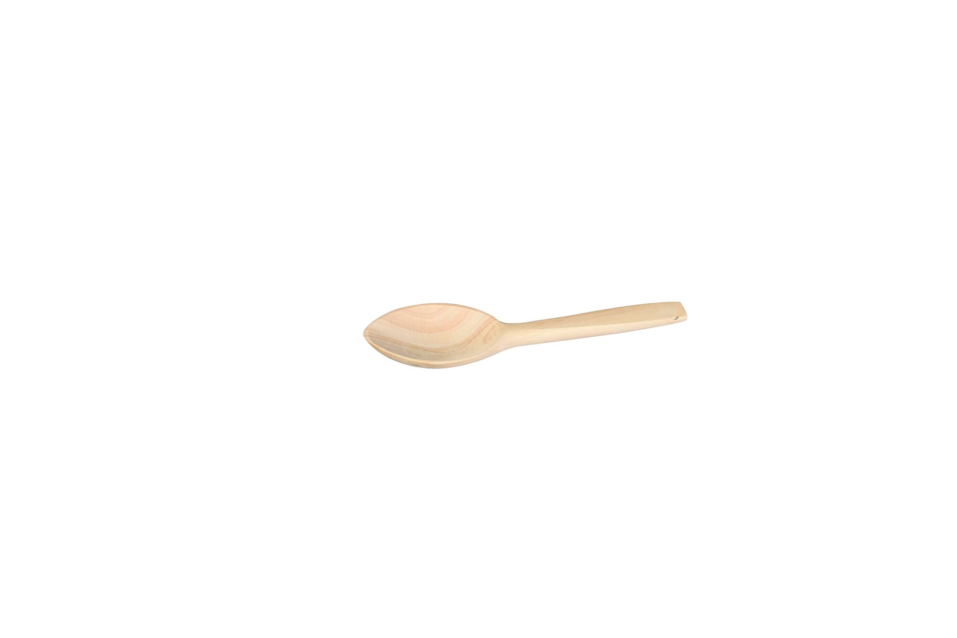 Set of four hand-carved boxwood musical spoons from Turkey with natural finish