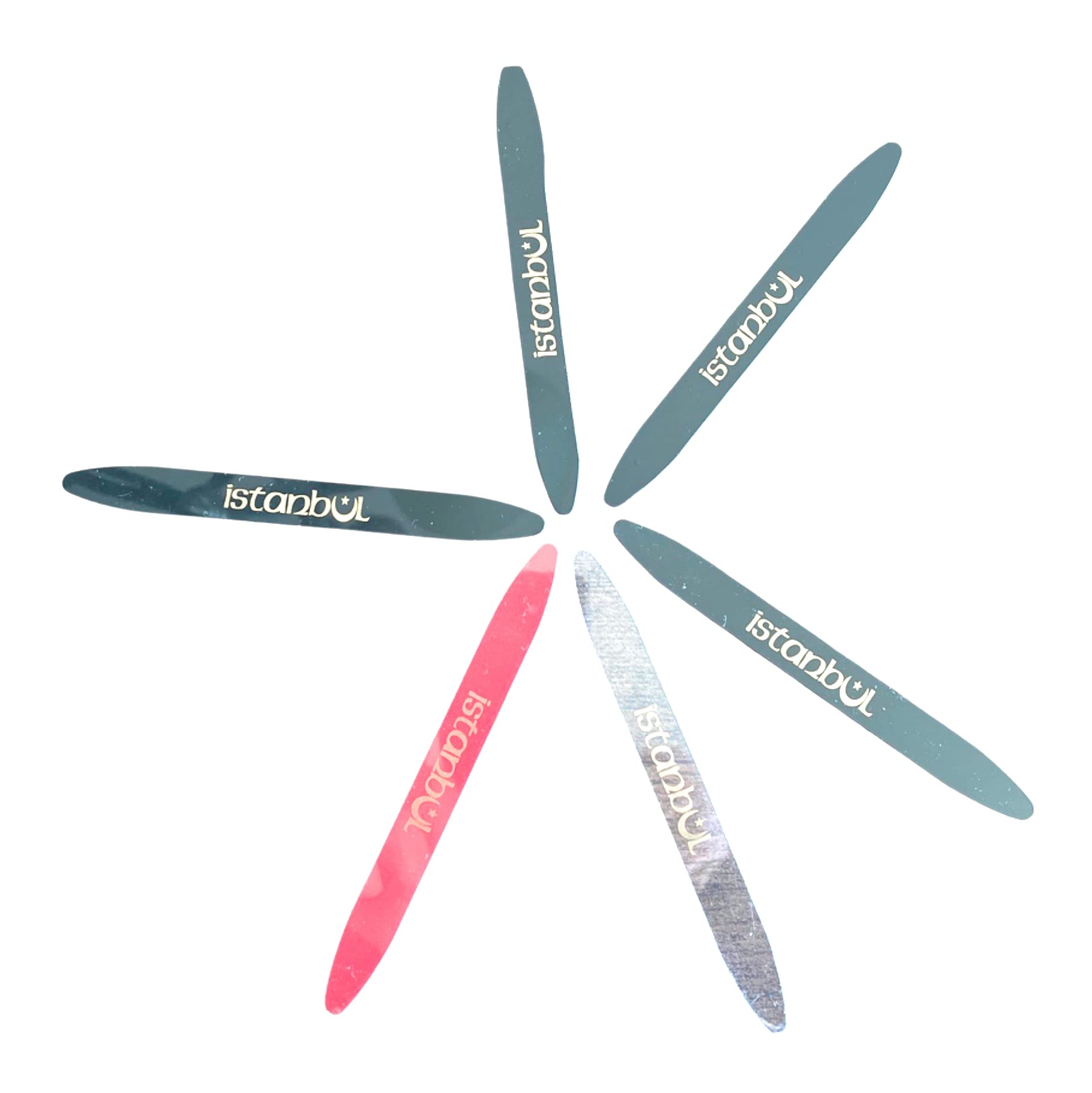 Set of 6 Istanbul celluloid oud picks in various colors, each 0.46 mm thick.