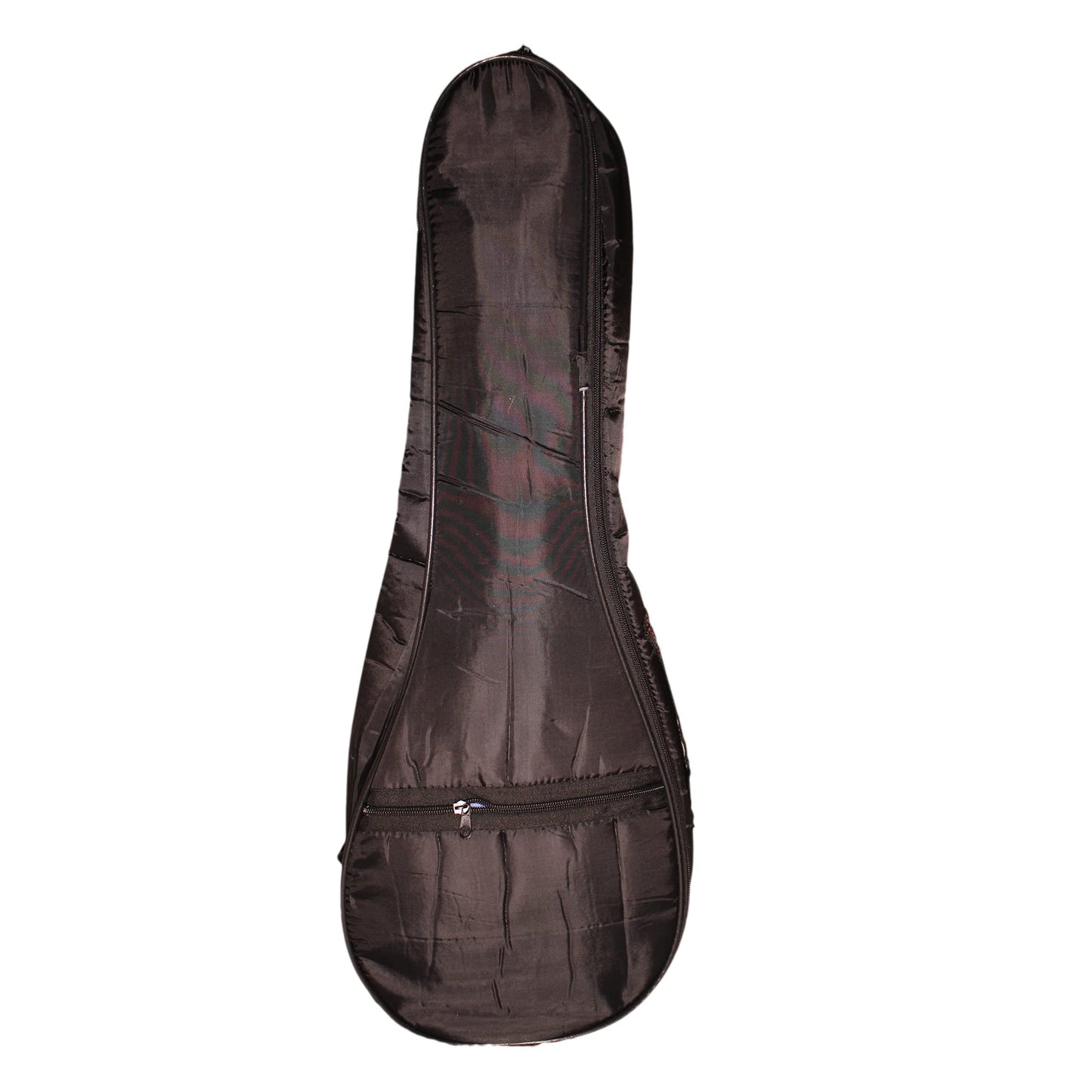 Waterproof soprano ukulele gigbag with shoulder straps and zipper pouch for storage.