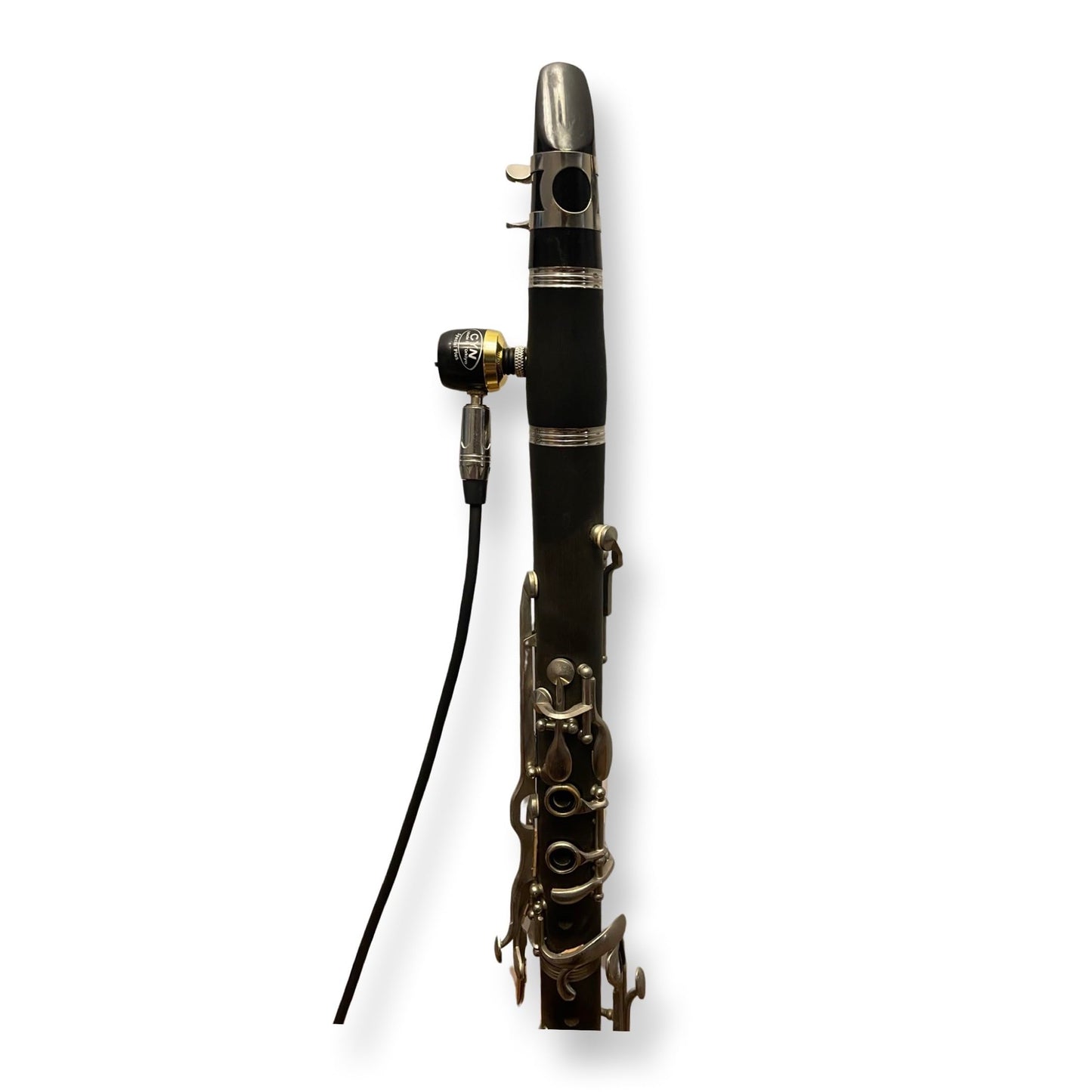 Ebonite Bb Clarinet Barrel with mic mount | Compatible wth CYN mics