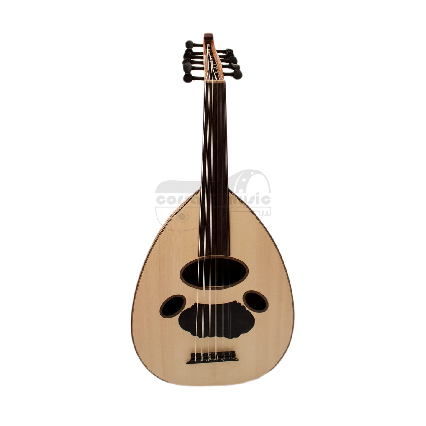 Corsaro Music® 11 String Acoustic Mahogany Arabian Oud + Gigbag + celluloid picks+ Nubuck pick Wallet + LaBella OU80-A String Set