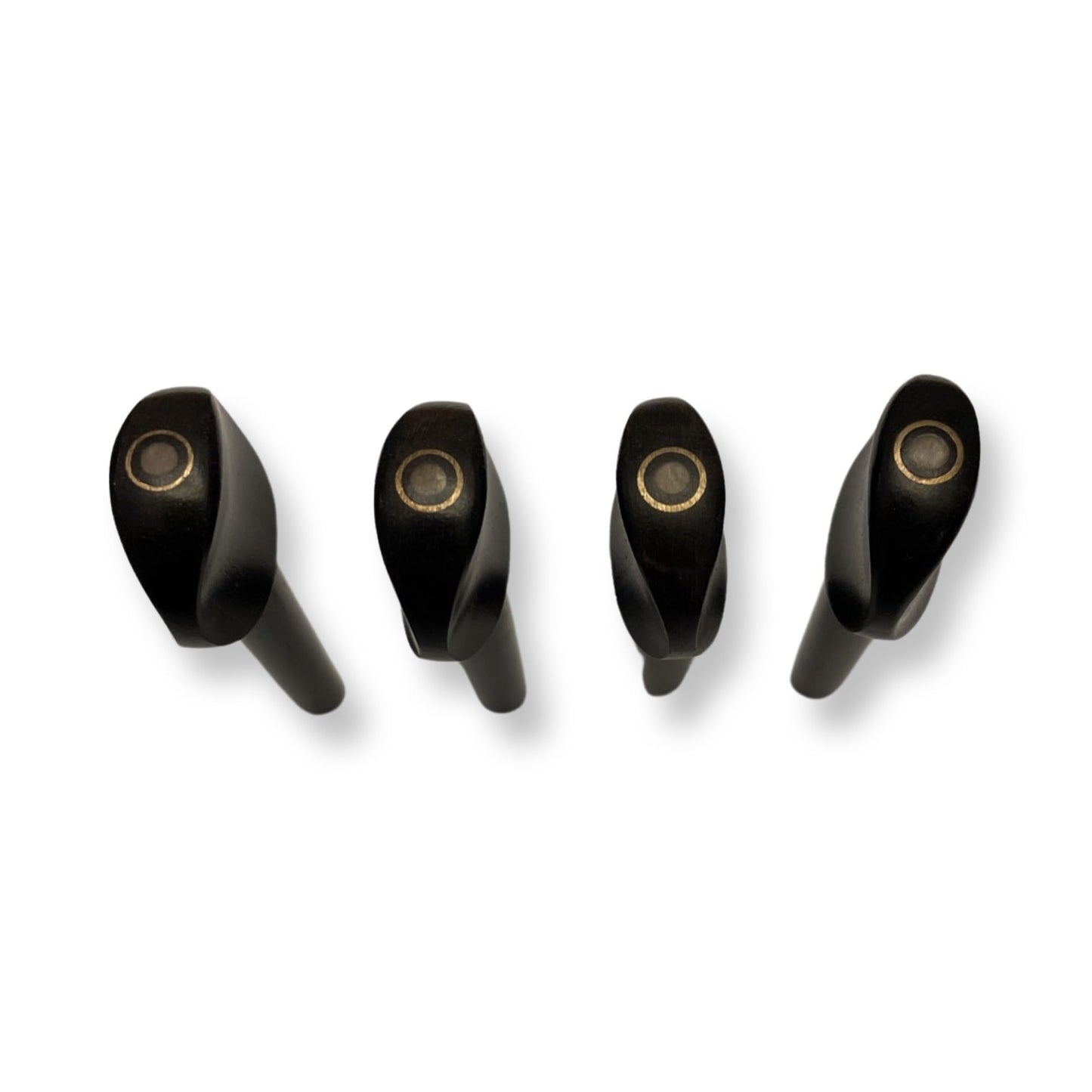 Four durable replacement pegs for 4/4 violins, designed for easy installation and secure grip.