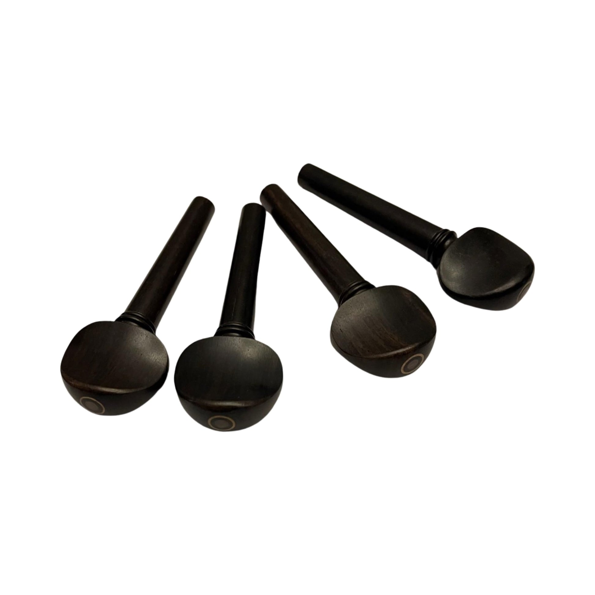 Four durable replacement pegs for 4/4 violins, designed for easy installation and secure hold.