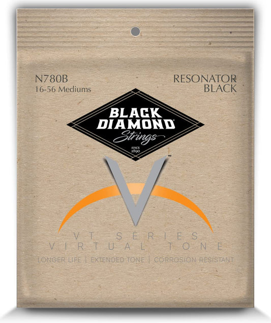 Black Diamond Strings® N780B Resonator Phos BLACK .016BP.018BP.028PBB.036PBB.046PBB.056PBB