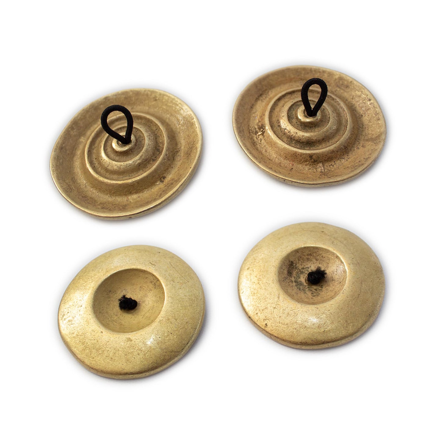 Hand-hammered Heavy stage-quality Finger Cymbals Set of 4 (Variations: 2 1/4" & 3")