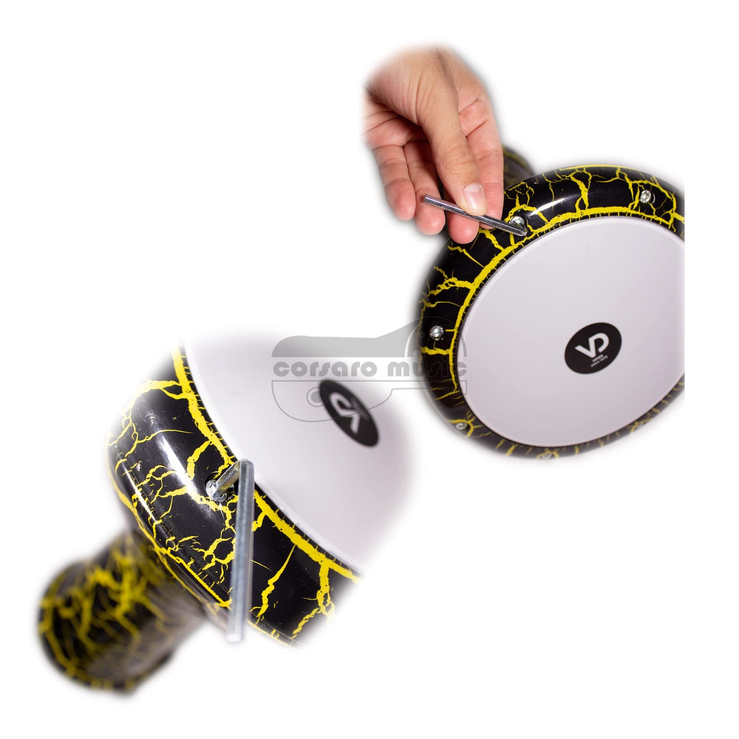 VD® Darbuka / Doumbek Cast Aluminum - Tuning Lugs & Removable Head (8 ½ in.)