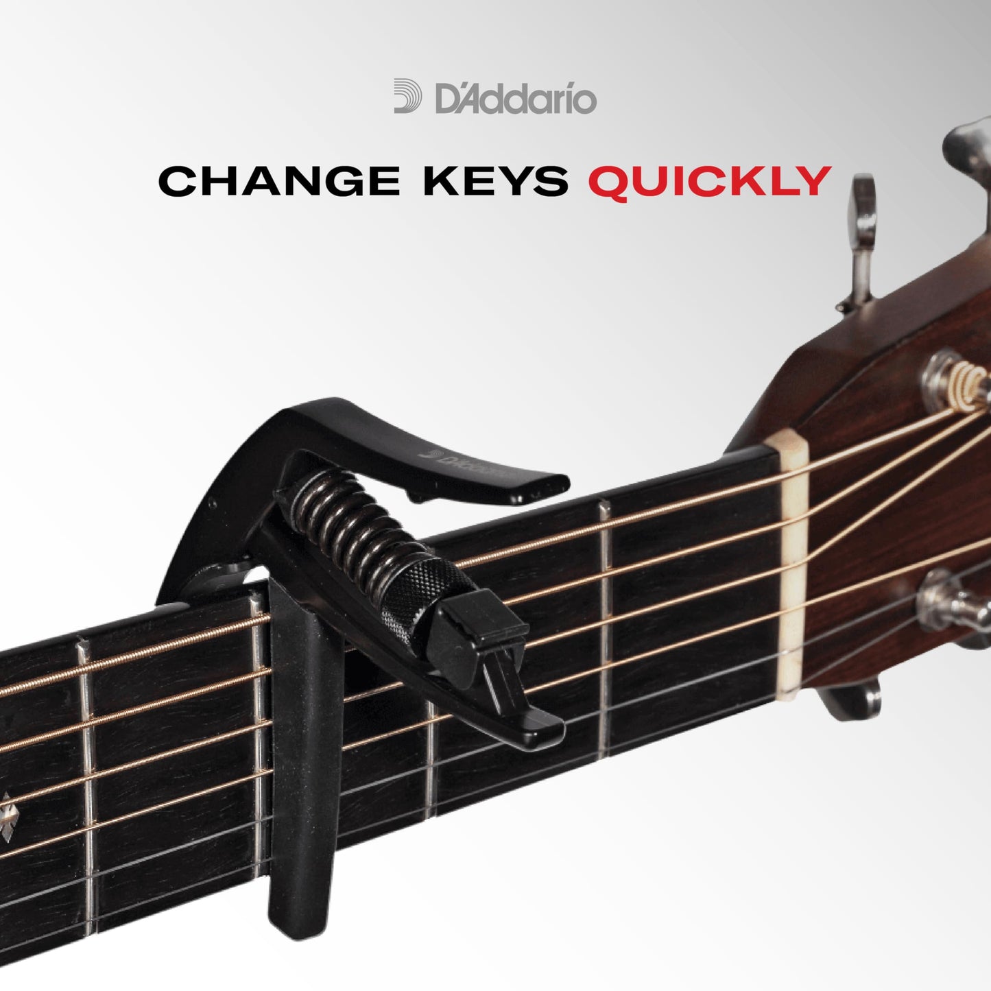 Black Planet Waves NS Tri-Action Capo with micrometer tension for 6-string guitars and pick holder