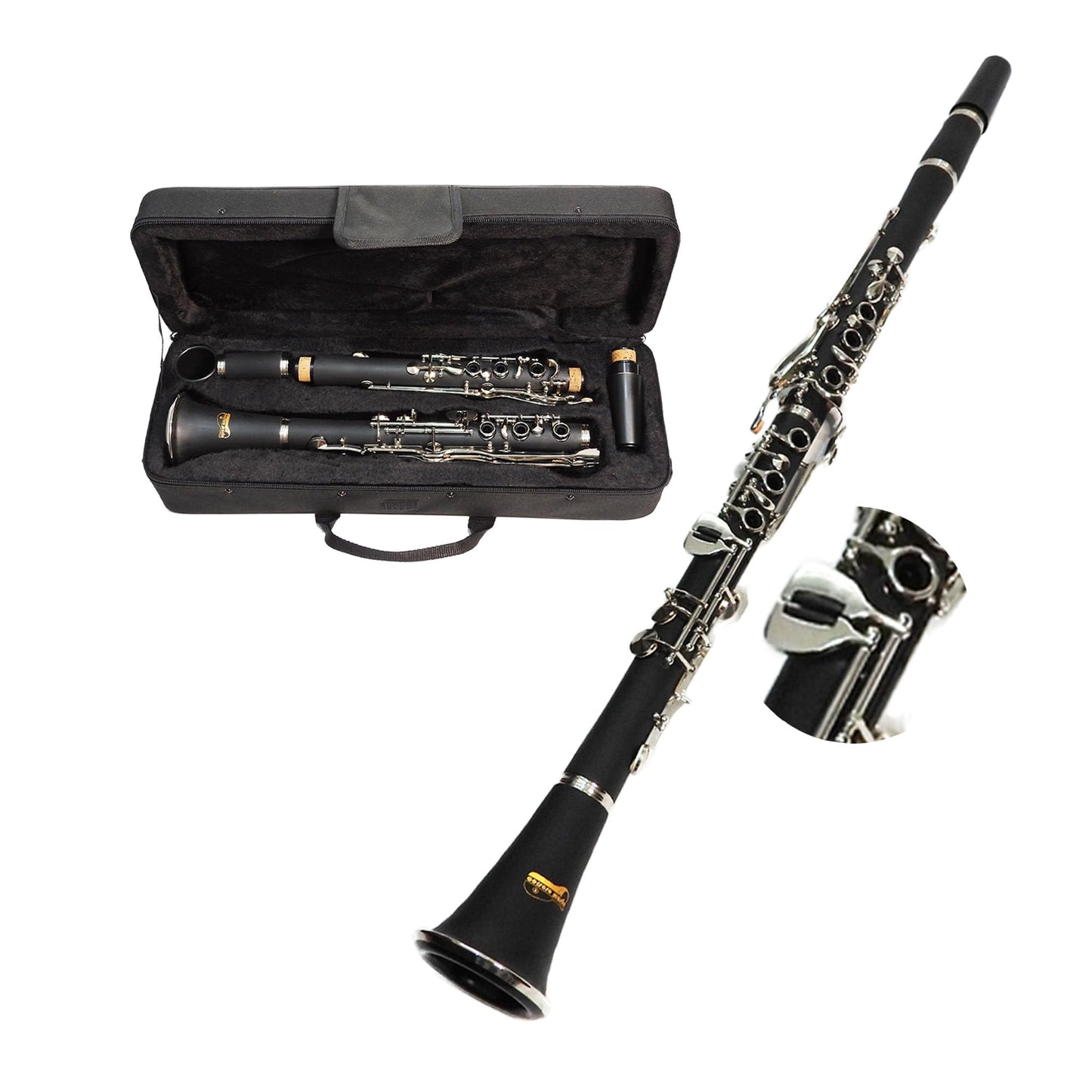 Turkish G Clarinet (Albert System) by Corsaro Music® 18/20 keys case extra barrels incld Ebonite body great for beginners to Turkish system clarinet