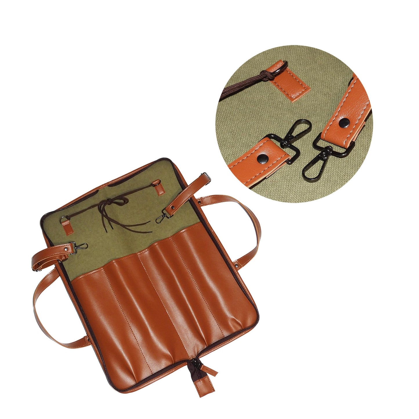 Corsaro Music Drumstick Bag (Vegan Leather) Holds drumsticks mallets and more stylish chic largesize Floor-tom hooks