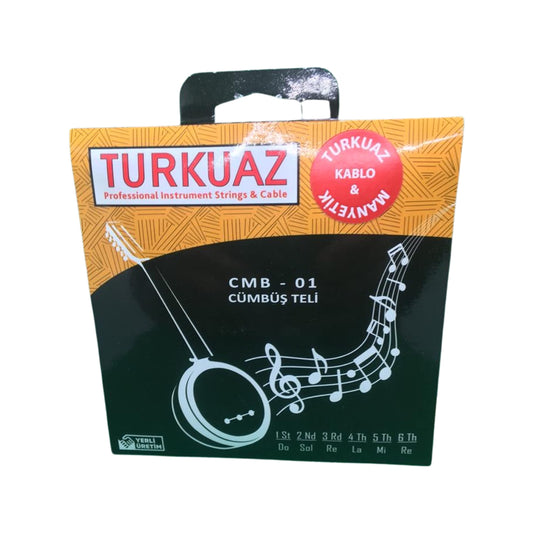 Turkuaz Cumbus string set with 12 replacement strings for Turkish Cumbus instrument tuning C-G-D-A-E-D