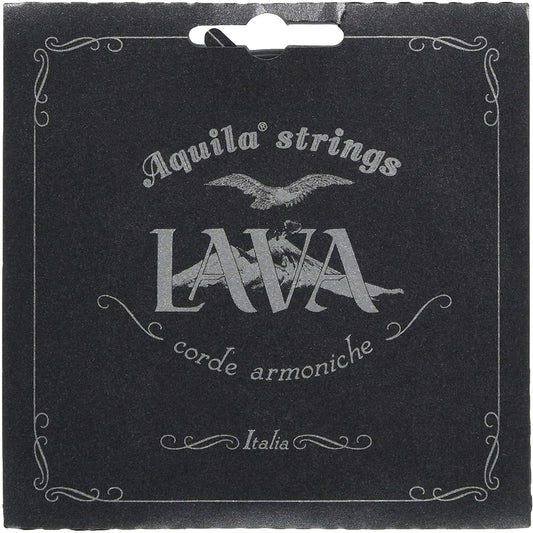 Aquila AQ U LS 119U tenor ukulele set with 8 grey-black strings and mother-of-pearl shimmer