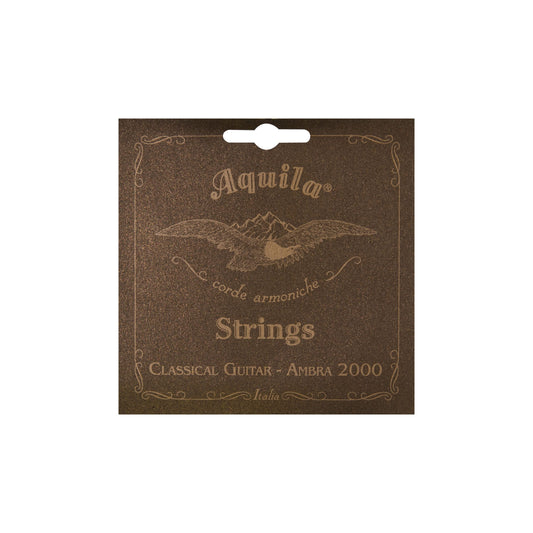 Aquila 108C Ambra 2000 Classical Guitar Complete Set incl. Nylgut Trebles, Nylgut Multifilament Core/Silver-Plated Wound Basses