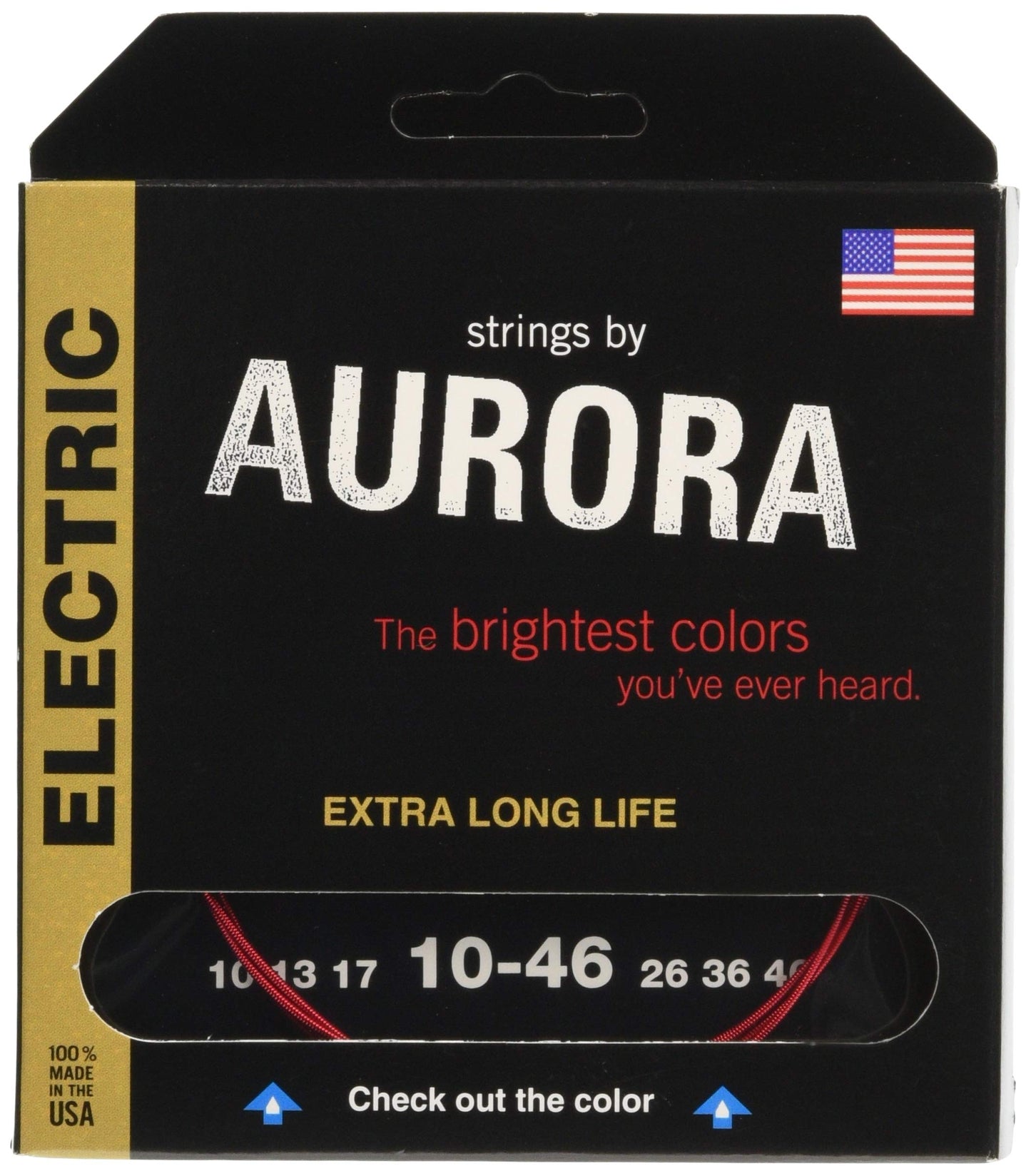 Aurora Electric Guitar Strings 10 Gauge Red