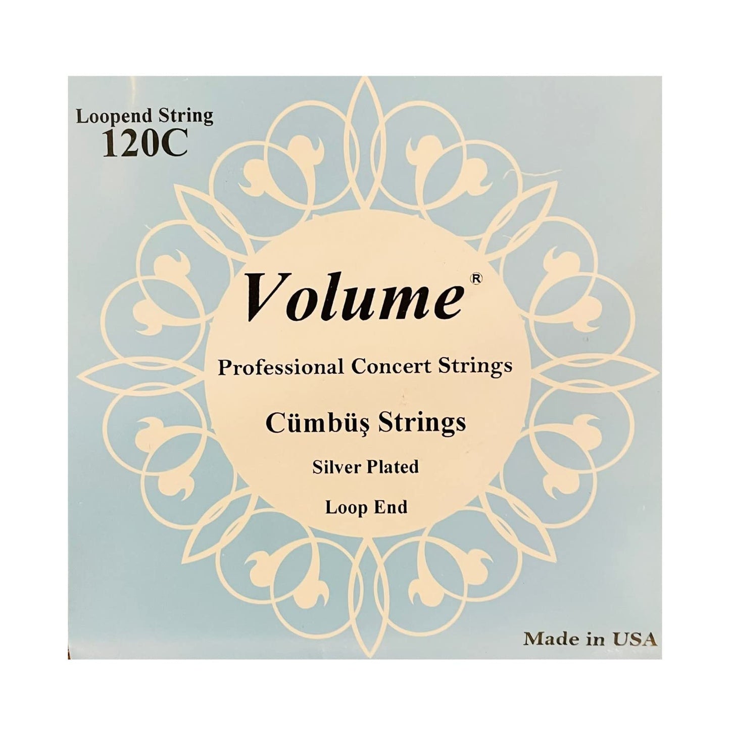 Set of 12 replacement strings for Turkish Cumbus instrument by Volume brand in sealed packaging